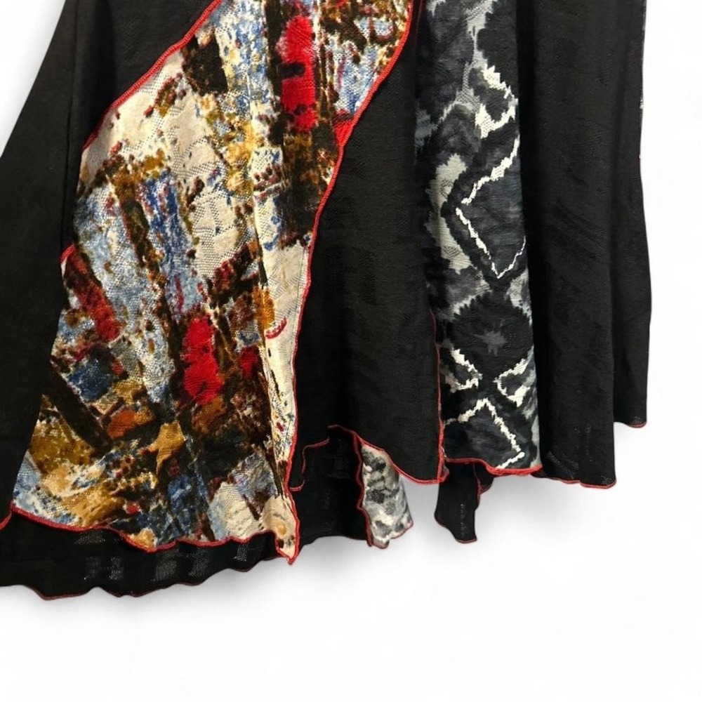 Black And Multi-Coloured Patchwork Long Sleeve Dr… - image 2